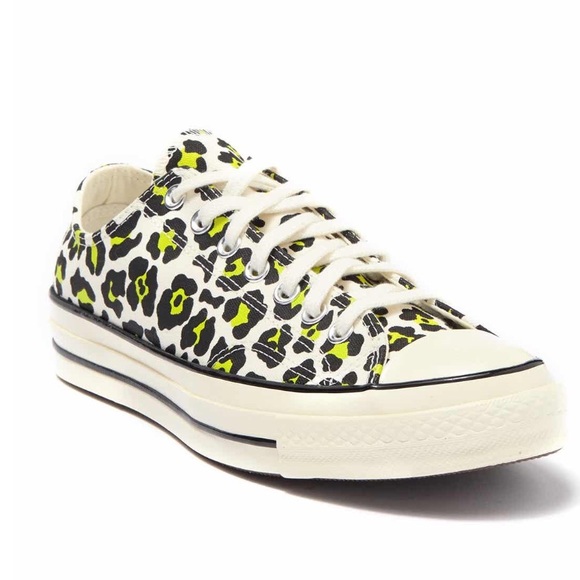 Converse Low Top Leopard Print Sneakers - Picture 1 of 5